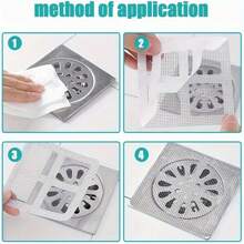 4pcs Disposable Floor Sink Strainer Filter Mesh Hair Catcher Stickers For Shower Kitchen Sink & Bathroom Drains Anti Clog Insect Proof Floor Drain Covers