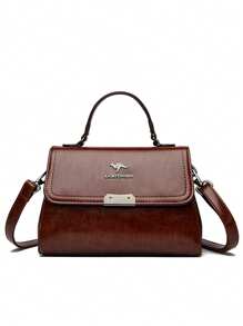 Luxury Women's Handbags Ladies Fashion Shoulder Crossbody Bag High Quality Pu Leather Commuter Top-Handle Bags Casual Messenger Sac - Brown - View 4