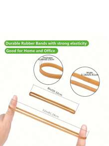 40pcs/Pack Heavy Duty Natural Rubber Bands - Strong & Elastic, Suitable For Office, School, Home - Great For Trash Cans, Folders (8" X 0.16")