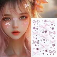 0.5-1 Pc Butterfly Jewelry Sticker, Diamond Crystal Makeup Face Eye Decor Nail Art Sticker