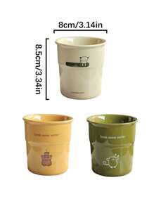 1 cốc gốm sứ Anh hoạt hình 9,7oz có nắp silicon và ống hút, cốc cà phê chống rò rỉ dùng cho gia đình, văn phòng, trà chiều, nghệ thuật Latte, thích hợp cho người yêu cà phê, tiệc tùng, sử dụng tại nhà, quán cà phê, trở lại trường học - Nhiều màu - Xem 3