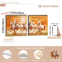 1 件复古墙面艺术海报，大型奔腾骏马帆布墙面艺术 - 防水无味，适合客厅、卧室、办公室、酒吧的精美墙面装饰，带框或不带框，房间装饰，家居装饰，大学宿舍公寓装饰，酒店、家居、客厅、卧室、浴室和办公室墙面装饰的礼物 - 彩色 - 查看 12