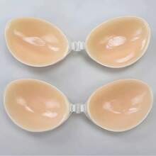 Reggiseno adesivo trasparente senza spalline, reggiseno adesivo push-up invisibile, reggiseno in silicone senza schienale, lavabile, adatto per donne con abiti da bagno, abiti senza schienale, bikini, adatto per nuoto e corsa