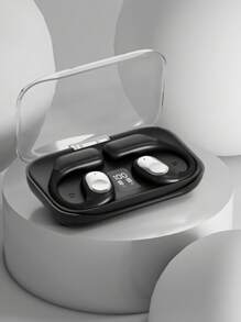 WoSD Fone de Ouvido Sem Fio 5.3, Fone de Ouvido Esportivo Estéreo Sem Fio, Música Estéreo Hi-Fi Móvel e Microfone Toque Baixa Latência Fone de Ouvido para Jogos