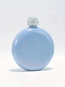 1pc Customized Text Stainless Steel Hip Flask, Colorful Round Pocket Bottle With Floral Cap, Elegant Round Liquor Bottle, Personalized Drinkware, Unique Accessory Suitable For Travel, BBQ, Bachelorette Party, And Bridesmaids Gifts, Elegant Gift For Her, Wife, Girlfriend - Multicolor - View 7