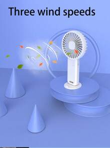 1 件便携式 USB 可充电迷你风扇带底座，400mAh，适合夏季户外活动、海滩、运动、办公室、教室、派对和日常生活