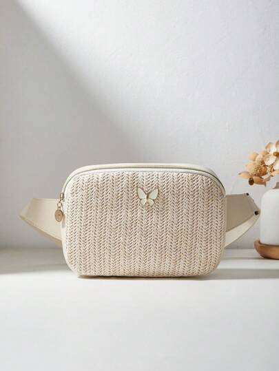 Women's Minimalist Casual Outdoor Travel Street Waist Pack Chest Bag Butterfly Handbag Commute Sports Crossbody Bag Camera Bag Clutch Coin Purse Phone Pouch Shoulder Strap Adjustable Scream Purse Wallet College Style Student Valentine's Day Personalized Gift Cosmetic Change Purse Key Holder Bag