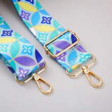 1pc Fashionable Adjustable Printed Detachable Shoulder Strap, Versatile Luggage Accessory Flower Floral Butterfly