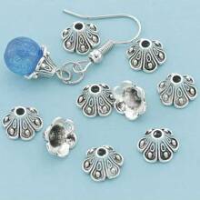 30pcs/50pcs/100pcs Vintage Six-Petal Flower Bead Caps, Jewelry Making Spacer Beads, For DIY Bracelets, Earrings, Necklaces, Craft Making