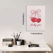 1 Pc Framed Coquette Room Decor - Preppy Lucky You Wall Art, Pink Room Decor - 框架 - 查看 5