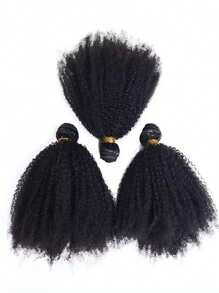 Tessuto di capelli ricci brasiliani, 3 pacchi (20-90 cm), capelli umani vergini arricciati, estensioni di trama dei capelli non trattati, colore nero naturale (1/3/4 pacchi a lotto), pacchi di capelli ricci, pacchi di capelli ricci, pacchi di capelli ricci umani
