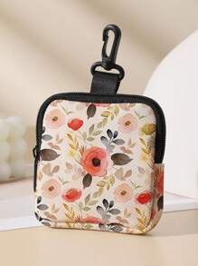 Flower Pattern Zipper Coin Wallet, Lightweight Currency, Cash ID Card, Credit Card, Portable Coin Pocket, Small Wallet, Miscellaneous Storage Bag, Fashionable And Modern Travel, Birthday Gift, Anniversary Valentine's Day, Valentine's Day, Female And Female Gift Bag, Teacher Gift - Multicolor - View 13