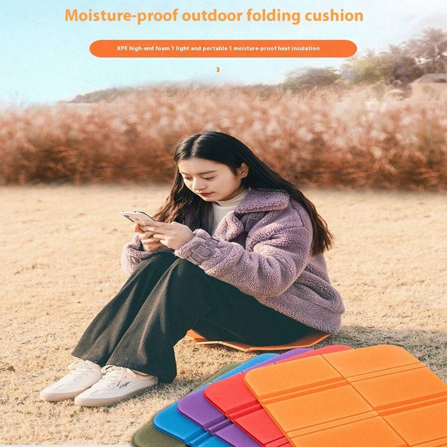 1 Stück faltbares Sitzkissen für Outdoor, tragbares Schaum Picknick-Pad, rutschfeste Matte für Boden, Strand, Transit