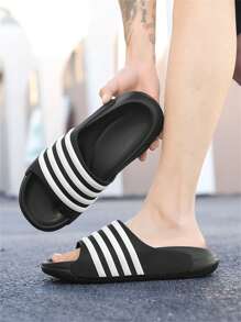 European Style Men's Summer Slip-On Sandals, Anti-Skid, Deodorizing, Sports Thick Sole, Beach Slippers - White - View 5