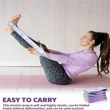 1 Stück Fitnessgurt, 8-Ring elastisches Yoga Dehnband, Pilates Dehnband, elastisches Fitnessband, Beindehnband, Übungs-Dehnwiderstandsband, lateinamerikanisches elastisches Yoga Dehnwiderstandsband, geeignet für Tanz, Gymnastik, Fitness, Yoga