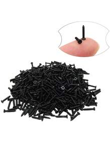 800 Parafusos [Diâmetro de 2 mm / 0.078" (Observe que o tamanho é um parafuso pequeno)] Parafusos Autoatarraxantes de Aço Carbono Preto M2 Countersunk, Parafusos Autoatarraxantes - Ideais para Projetos DIY e Melhorias Domésticas, Parafusos de Travamento e Parafusos para Madeira para Fixação Segura