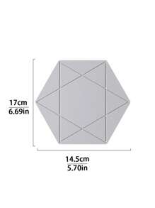 1 pieza/2 piezas Posavasos de silicona minimalista, salvamanteles, tapete para tazón, tapete para platos, individuales a prueba de calor, almohadilla aislante multiusos para vajilla, diseño hexagonal antideslizante, fácil de limpiar, resistente al calor