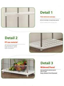2/4-Storey Multifunctional Storage Rack, Large And Thick Storage Rack, Layered Storage, Large Capacity Saves Space, Stable And Easy To Install, Suitable For Kitchen, Bathroom, Bedroom, Office, Garage | Open Shelves And Enclosed Cabinets, Bathroom Storage Parts And Storage Space Saving Design,Shelves, Organize Shelves
