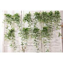 1 Paquete de Soporte de Pared para Corbatas, Relleno de Vid Falsa Verde, Guirnalda Decorativa Artificial de Hiedra Verde, Planta Colgante, Decoración de Ramo, Decoración del Centro del Arco de Boda, Decoración de Escritorio de Banquete, Decoración de Fondo, Boda, Decoración de Boda, Decoración de Habitación, Decoración del Hogar Interior y Exterior