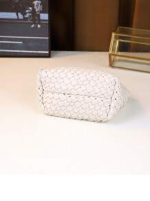 Geantă mini coș țesătă manual, geantă de mână asortată mamă-fiică, posetă la modă pentru femei