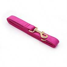 2pcs Set: Magenta Velvet Zinc Alloy Pet Collar/Dog Collar + Leash, Adjustable Size Fits Small/Medium/Large Dogs, Soft & Comfortable Velvet Material Suitable For Long-Term Wear, Ideal For Pets With Sensitive Skin