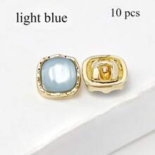 10 Pcs Square Cat-Eye Metal Buttons For Knit Cardigans, Shirt Collars & Dresses – Premium Stylish Apparel Decor