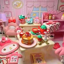 Sanrio 1pc Hello Kitty Miniature Furniture Mystery Box - Cute DIY Anime Dollhouse Decor Accessories - Perfect Gift For Birthdays, Mid-Autumn Festival, Holiday Season, Craft Supplies (Blind Box, Random Assortment)