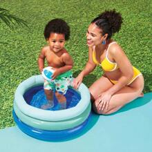 5.91'' X 1.97'' X 7.87'' Mini 3 Ring Pool 43 Gal Oval Kiddie Pool - Pink - View 2