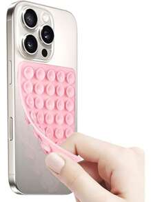 1 pièce Accessoire de ventouse de téléphone en silicone double face, support de téléphone à forte adhérence, poignée de téléphone portable adhésive gratuite, prise de doigt, convient pour les selfies et les vidéos