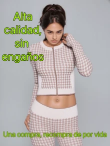 [High Quality] Women's Sports Set - High Waist Yoga Leggings & Crop Top, Fitness Running Set, Breathable, Elastic And High Quality - 卡其色 - 查看 1