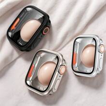 Tempered Glass Screen Protector Cover Compatible With Apple Watch Series 10/9/8/7/6/5/4/SE 42mm 40mm 41mm 44mm 45mm 46mm, 9H Hardness Anti-Scratch Full Coverage, Bubble-Free Installation Case Compatible With Apple Watch