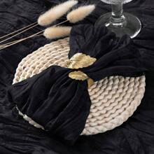 1 Set Table Runner + 12 Napkins, Gray Green Cheese Cloth Table Cloth And Napkins Set, 13 Ft Bohemian Gauze Cheese Cloth Table Runner With 12 Napkins (50*50cm), Rustic Pleated Table Cloth And Napkins, Suitable For Wedding Birthday Party Table Decor