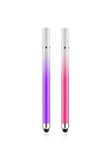 High Precision Silicone Round Disc Tip 2-In-1 Stylus Pen For Phone & Tablet, Capacitive Stylus Pen Compatible With Apple IPad, Tablet, Drawing, Painting, Writing