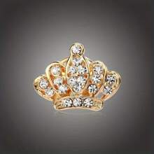 Hot 1 Pc Unisex Women Men Crown Brooch Rhinestones Crystal Breastpin Collar Pin Jewelry Gifts 2 Colors School