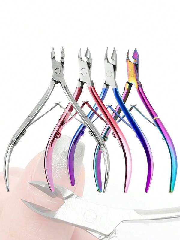 1pc Stainless Steel Cuticle Nipper, Nail Clipper, Nail Trimmer, Ingrown Toenail Clipper, Manicure Tool Set