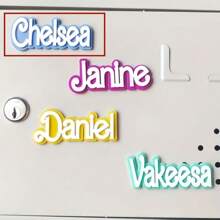 1pc Custom Acrylic Refrigerator Magnet, Double-Layer Personalized Name Tags In Blue, Pink, Yellow, And Green, Ideal For Decorating Cabinets And Boxes, Perfect Gift For Family, Colleagues Or Friends, Name Magnet,Playful Design, Vibrant Colors, Magnetic Name Tags,Delicate Romance - Fridge Magnets - View 15