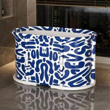 2025 Family Portable Bathtub Foldable Adult Waist Round Tub PVC Thickened Canvas Installation For Easy And Comfortable Home Spa Experience Bathroom Decor Fall Decor Back To School