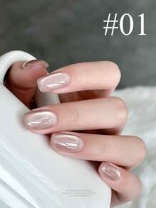 10ml Pink Blue Green Glass Bead Cat Eye Gel Nail Polish 2025 Milk Tea Small Light Bulb Crystal Cat Eye Gel Nail High-Density Glass Bead Cat Eye Spring Summer Nail Art Nail Supplies