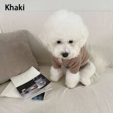 1pc Versatile Autumn/Winter Base Layer Tee With Dog & Cat Breeds (Teddy, Yorkshire, Pomeranian, Etc.) Prints, Pet Clothing