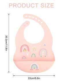 1pc Custom Silicone Baby Bibs Cartoon Pattern Baby Bib Personalized Customization Name Baby Items Adjustable Kids Drool Towels Rainbow Heart Bear Dinosaur Lemon Pattern Print On Demand Baby Tableware