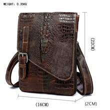 Petit sac bandoulière en cuir véritable pour homme, sacoche pour téléphone portable, sac banane