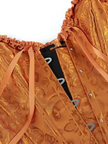 束胸衣，经典束胸衣，露肩甜美修身紧身衣，荷叶边腰部束身衣，露背收腹上衣，适合化妆舞会、万圣节