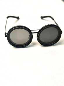 1 pieza Gafas de moda giratorias de estilo retro de spandex, adecuadas para fiestas, reuniones, viajes, moda, estilo steampunk con brillo ajustable, marco de aleación, marco negro con lente gris, excelente para baile de máscaras y accesorios de moda, gafas de moda estilo steampunk, gafas de moda con marco de aleación para verano, playa, viajes, al aire libre