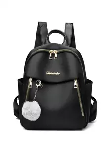 小巧轻便、商务休闲防水、轻便字母图形背包，带包饰书包，适合毕业生、少女、大一、大二、大三和大四学生，大学和高中学生，非常适合户外、旅行和返校，适合少女、女大学生、新手和白领人士，非常适合办公室、大学、工作、商务、通勤、户外、旅行、郊游