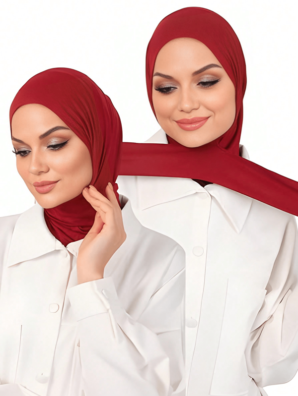 Women's -Inspired Quick-Pull Turban Headwear – Effortless Convertible Headscarf For Casual Daily Wear