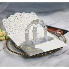 1 件婚礼请柬、三维婚礼贺卡、贝壳、剪纸、节日派对请柬、闪光纸、粉末订婚请柬夏季生日礼物海滩返校学校用品房间装饰 - 彩色 - 查看 2