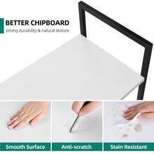 Industrial 4-6 Shelf Wood Bookcase Bookshelf Storage Display Rack Book Shelving - 5 Shelf Bookcase-Brown & Black - View 4