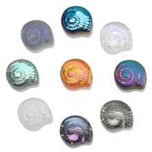 30 stuks 12mm glazen slakkenkralen met middengat, platte geregen kralen, zeeslakkenkralen voor doe-het-zelf sieraden maken, knutselaccessoires, damesarmband, telefoonketting, sleutelhanger, autohanger, aquariumdecoratie