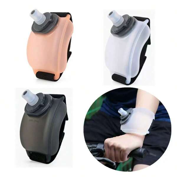 1pc Outdoor Sports Running Silicone Wrist Water Bottle, Fitness Sports Water Cup 200ml, Marathon Hydration Portable Water Bottle, Sports Enthusiast Companion