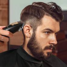 GLAKER Cordless Hair Clipper Kit – Hair Trimmer For Men, Sharp Blades, LED Display, 15 Guide Combs, Travel Case, And Storage Comfort - 6026